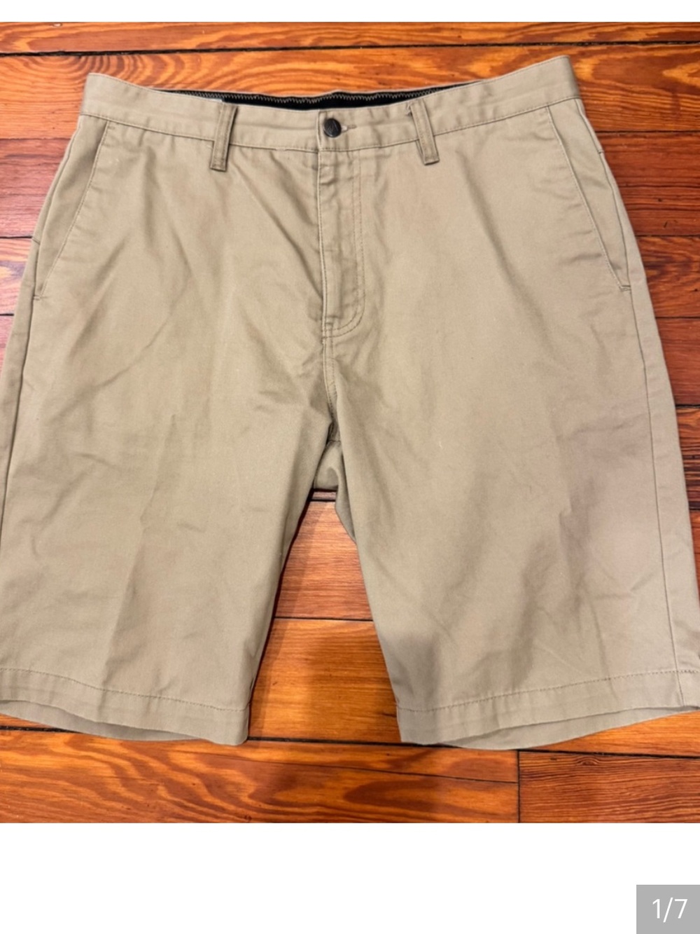 Volcom Men's Tan Flat-Front Shorts